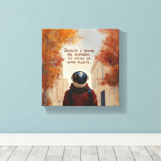 Toile Outro Planeta (com frase) (Insitu (Plancher de Bois))