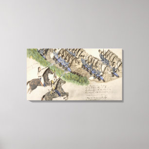 Toile Ouverture de la bataille du Little Big Horn (encre