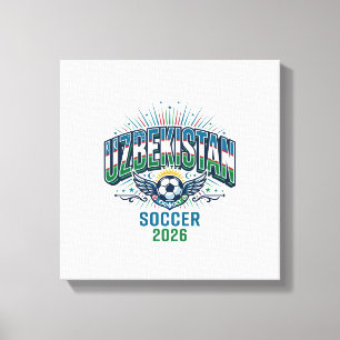 Toile Ouzbékistan Football 2026 Football Gras Pays Typog
