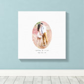 Toile Oval Photo Mariage Livre d'invité Alternative (Insitu (Plancher de Bois))