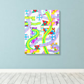 Toile Overlapped with Curves (Insitu (Plancher de Bois))