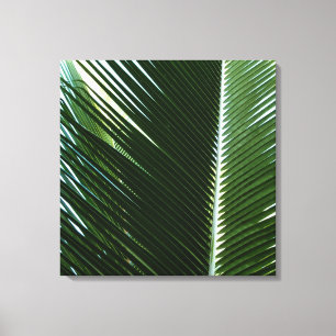 Toile Overlapping Palm Fronds Tropical Green Abstract