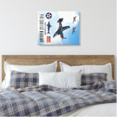 TOILE P-40 CURTISS WARHAWK SQUADRON (Insitu(Chambre))
