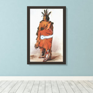 Toile Pachtuwa-Chta, Portrait d'un guerrier arikara par