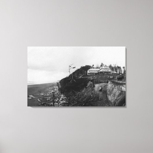 Toile Pacific Beach, WA - Pacific Beach Hotel et Old (Recto)