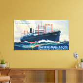 Toile Pacific Mail SS Company on USS President (Insitu(Salon))