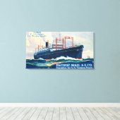 Toile Pacific Mail SS Company on USS President (Insitu (Plancher de Bois))