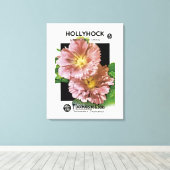 Toile Packet Vintage de semences Hollyhock (Insitu (Plancher de Bois))