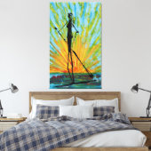 Toile Paddle du coucher du soleil (Insitu(Chambre))