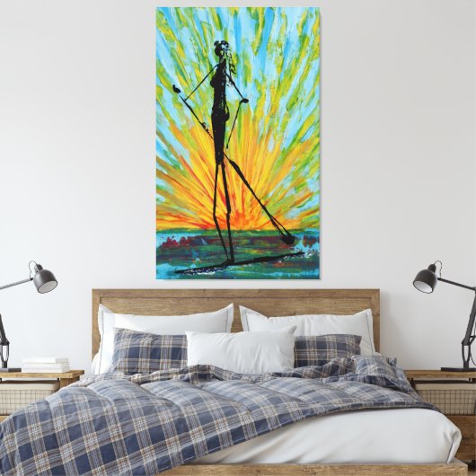 Toile Paddle du coucher du soleil (Insitu(Chambre))