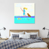 Toile Paddleboard SUP Happy Place Wall Canvas (Insitu(Chambre))