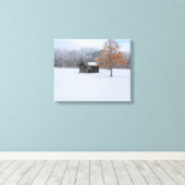Toile Paddock enneigé (Insitu (Plancher de Bois))