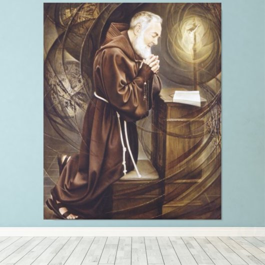 Toile Padre Pio (Insitu (Plancher de Bois))