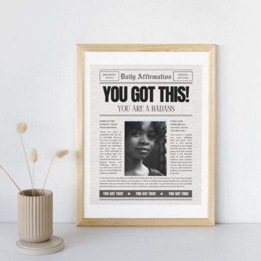 Toile Page de couverture du journal des Affirmations fém