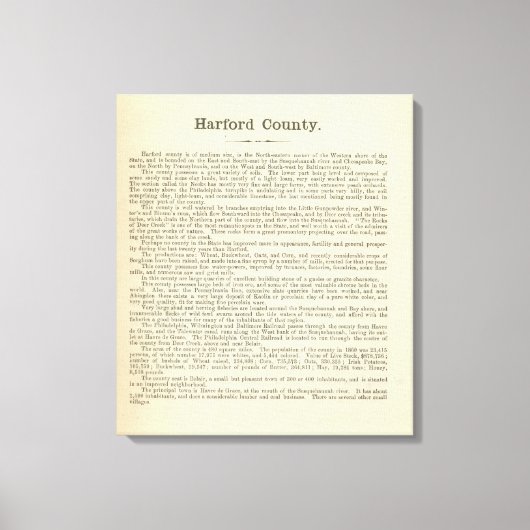 Toile Page de texte Comté de Harford (Recto)