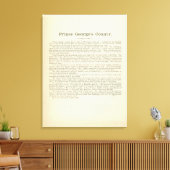 Toile Page de texte Comté de Prince George (Insitu(Salon))