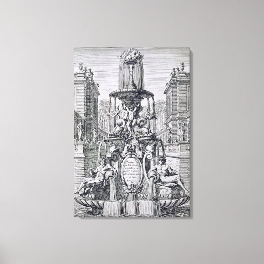 Toile Page de titre de 'Fontaine et jets d'eau dans l'It (Recto)