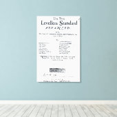 Toile Page de titre de la norme True Levelers (Insitu (Plancher de Bois))