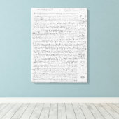 Toile Page du Codex Leicester, 1508-12 (Insitu (Plancher de Bois))