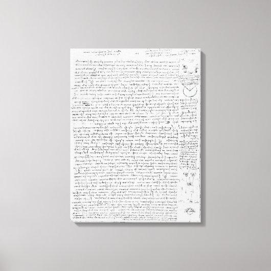 Toile Page du Codex Leicester, 1508-12 (Recto)