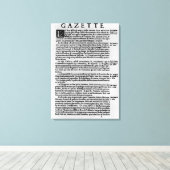 Toile Page du texte de 'La Gazette' (Insitu (Plancher de Bois))