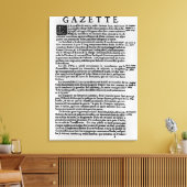 Toile Page du texte de 'La Gazette' (Insitu(Salon))