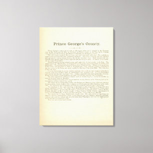 Toile Page le comté de Prince George's des textes