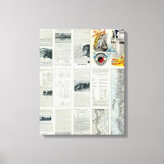 Toile Page texte du parc national Yellowstone 2 (Recto)