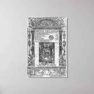 Toile Page titre de "opéra Ciceronis", éditée 1520