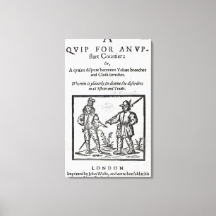 Toile Page titre pour 'un quolibet pour un Courtier