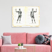 Toile Pages de livres d'anatomie vintage (Insitu(Salon))