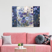 Toile Pages du journal d'art : bleus fondus (Insitu(Salon))