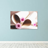 Toile Pages d'un livre en forme de coeur (Insitu (Plancher de Bois))