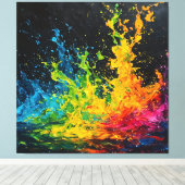 Toile Paint coloré (Insitu (Plancher de Bois))