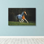 Toile Paint Horse Running Fast (Insitu (Plancher de Bois))