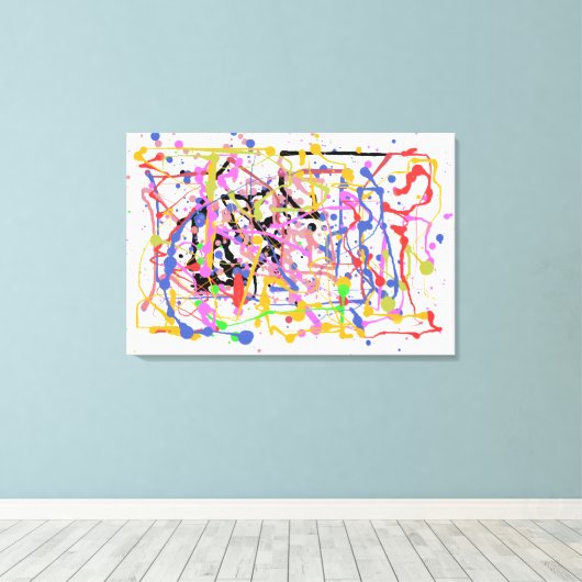 Toile Paint Splatter (Insitu (Plancher de Bois))