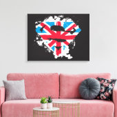 Toile Paint Strokes British S-Shield (Insitu(Salon))