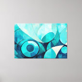 Toile Painted abstract art in Blue 02 (Recto)