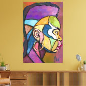 Toile Painted Art African Man Canvas Print (Insitu(Salon))