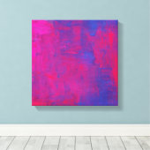 Toile Painting Magenta and Blue Abstract (Insitu (Plancher de Bois))
