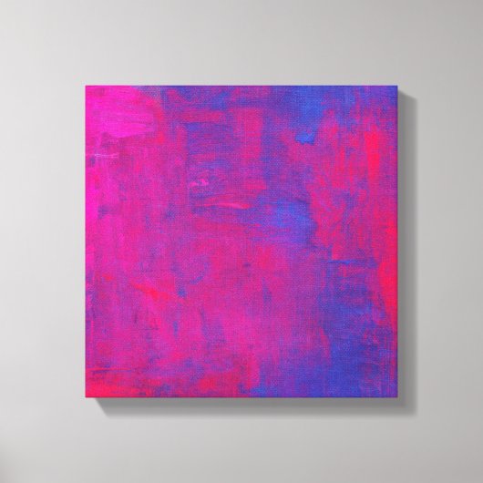 Toile Painting Magenta and Blue Abstract (Recto)