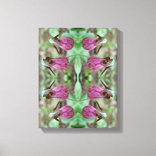 Toile Paire Abstraite Pink Lady Slipper Orchid (Recto)