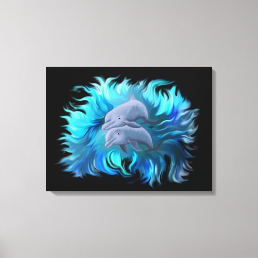 Toile Paire de dauphins (Recto)