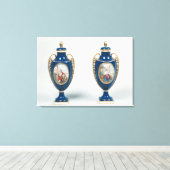 Toile Paire de vases de Sèvres décorés avec allégorie (Insitu (Plancher de Bois))