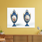 Toile Paire de vases de Sèvres décorés avec allégorie (Insitu(Salon))