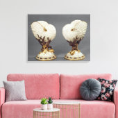 Toile Paire de vases Worcester en forme de Nautilus (Insitu(Salon))