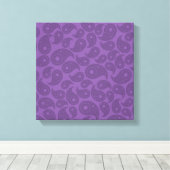 Toile Paisley violet foncé. (Insitu (Plancher de Bois))