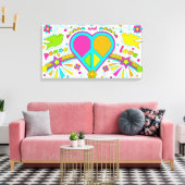 Toile Paix et amour (Insitu(Salon))