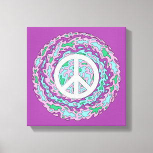 Toile Paix Psychedelique