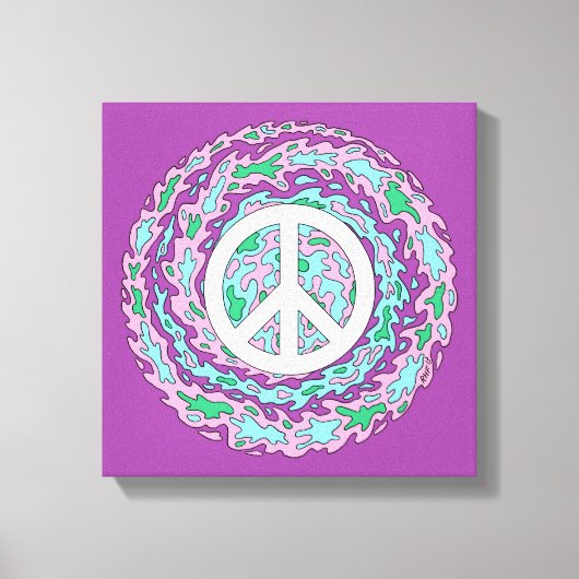 Toile Paix Psychedelique (Recto)
